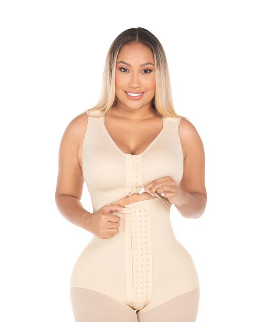 Gaine sablier avec soutien-gorge superposé F00470 par Fajas M&D®