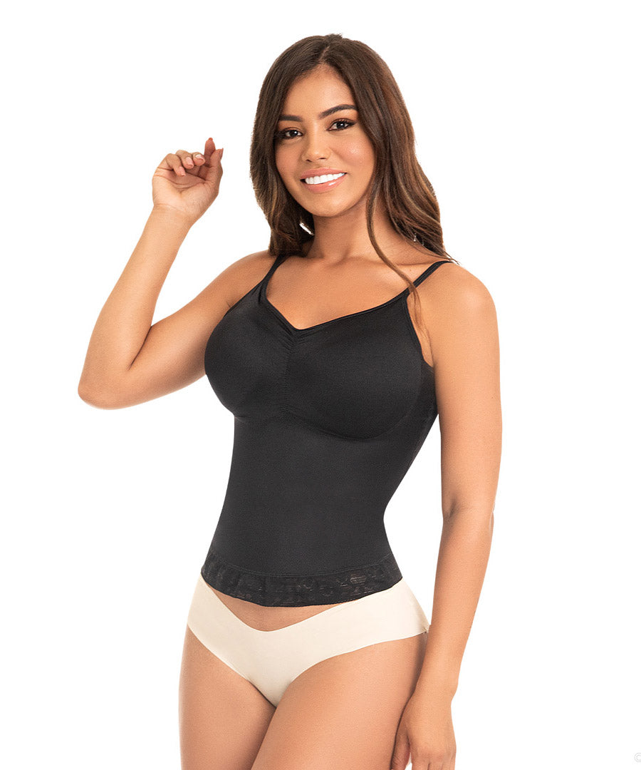 Blusa básica con tiras ajustables BL0230 de Fajas M&D®