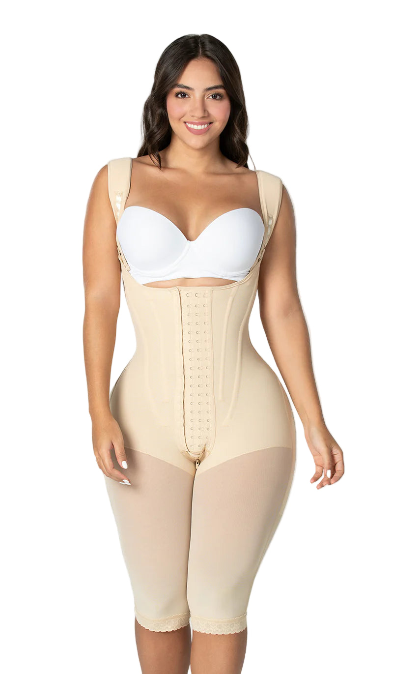 Hourglass Girdle with Overlay Bra F00470 by Fajas M&amp;D®