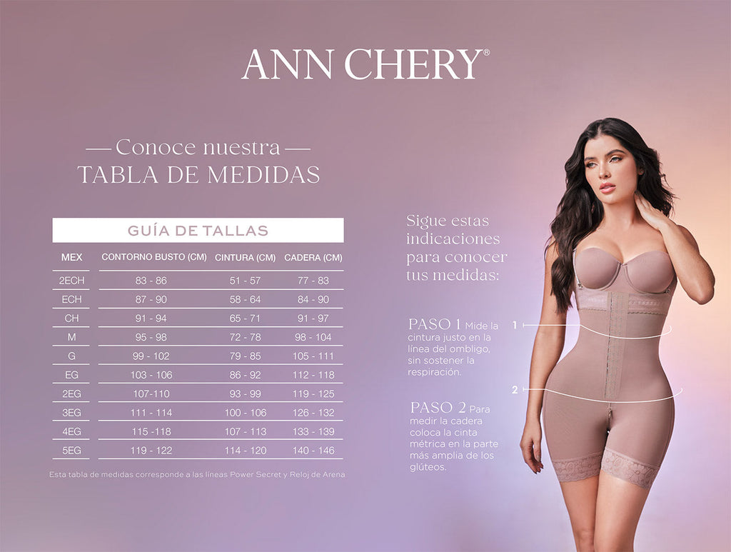 Ceinture sans bretelles de type sablier court pour femmes 1040 par Ann Chery®